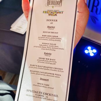 OC Restaurant Week "First Bites" Launch Party - Marriott Heirloom Kitchen Menu for OC Restaurant Week - Local Flavor Near Me - Irvine, California