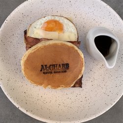 Al-Gharb Coffee Roasters - Pancake Sandwich. Outstanding!