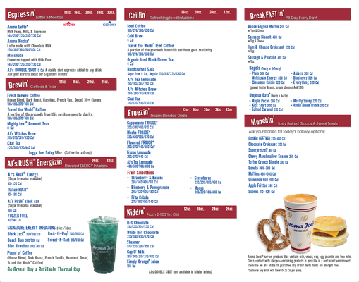 Menu photo 1 Aroma Joe's Tilton, NH