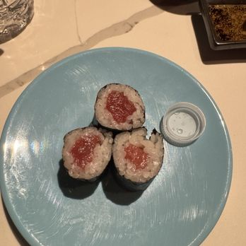 Otter Fine Sushi & Beyond - Tuna Maki w/ bottle cap to scale - Conveyor Belt Sushi Near Me - Fort Lee, New Jersey Otter Fine Sushi & Beyond - Tuna Maki w/ bottle cap to scale - Conveyor Belt Sushi Near Me - Fort Lee, New Jersey