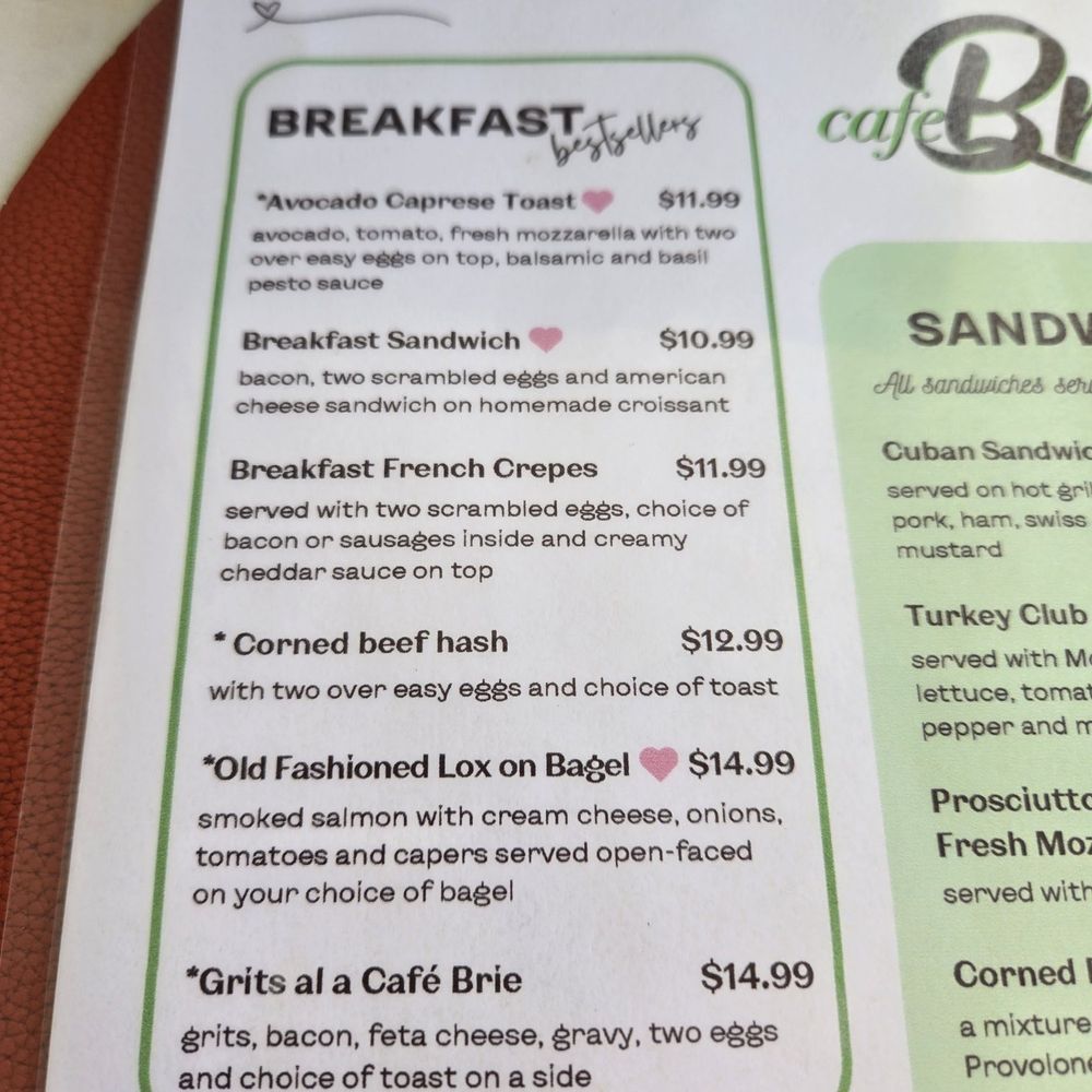 Cafe Brie - Sandwiches Near Me - Pompano Beach, Florida