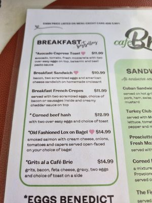 Menu photo 7 Cafe Brie Pompano Beach, FL