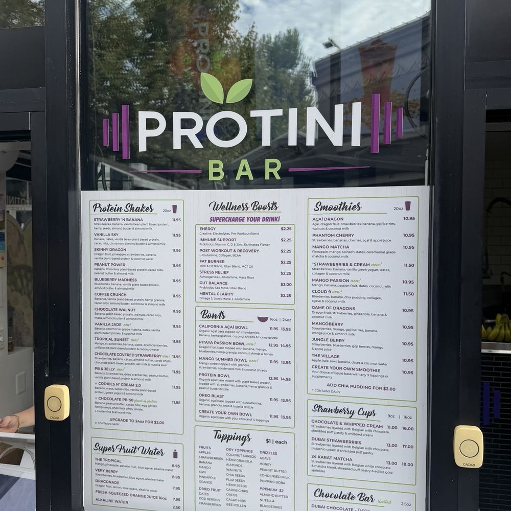 Protini Bar - Menu - Juice Bars & Smoothies Near Me - Woodland Hills, California Protini Bar - Menu - Juice Bars & Smoothies Near Me - Woodland Hills, California
