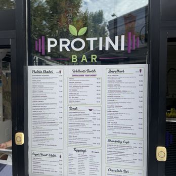 Protini Bar - Menu - Juice Bars & Smoothies Near Me - Woodland Hills, California