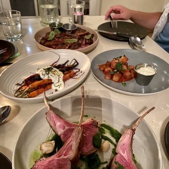 Santuari - Rack of lamb, carrots, potatoes, and 22 oz. Dry Aged Bone In New York Steak - Venues & Event Spaces Near Me - Los Angeles, California Santuari - Rack of lamb, carrots, potatoes, and 22 oz. Dry Aged Bone In New York Steak - Venues & Event Spaces Near Me - Los Angeles, California