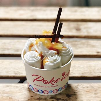 Poke Ice - a cup of ice cream with whipped topping - Poke Near Me - Fort Lauderdale, Florida