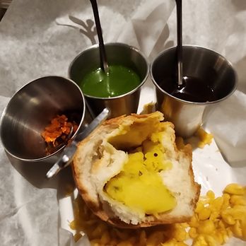 Erthya - Baked vada pav opened up - Indian Near Me - Cupertino, California Erthya - Baked vada pav opened up - Indian Near Me - Cupertino, California