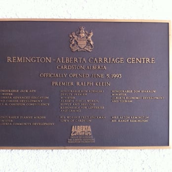 Remington Carriage Museum - Memorial Sign - Museums Near Me - Cardston, Alberta