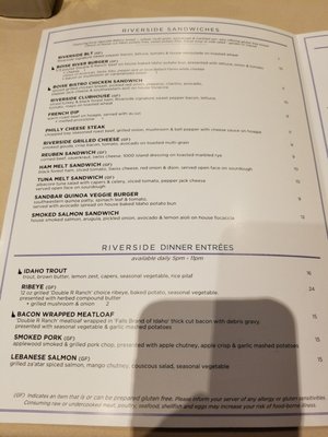 Menu photo 4 Riverside Grill Boise, ID
