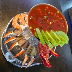 7 Seas seafood tower. crab fingers and pei oysters