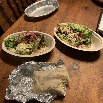 Chipotle Mexican Grill - 2 burrito bowls (brisket) and a burrito with carnitas and barbacoa - Mexican Near Me - Attleboro, Massachusetts Chipotle Mexican Grill - 2 burrito bowls (brisket) and a burrito with carnitas and barbacoa - Mexican Near Me - Attleboro, Massachusetts