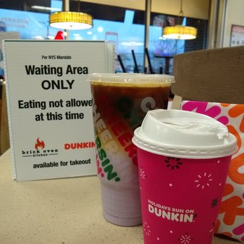 Dunkin' - Waiting for our car to be scrubbed, and finally trying a sugar plum drink! :-) - Donuts Near Me - Amherst, New York