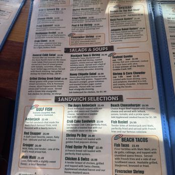 The Back Porch - Menu June 2026 - Seafood Near Me - Destin, Florida