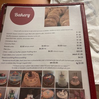Duncan's Dairy Bar - a menu for desserts - Ice Cream & Frozen Yogurt Near Me - Troy, New York
