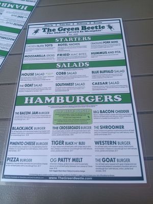 Menu photo 4 The Green Beetle Memphis, TN