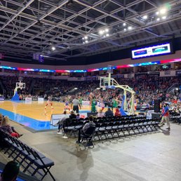 Not a bad seat in the house for the Harlem Globetrotters! Not a bad seat in the house for the Harlem Globetrotters!