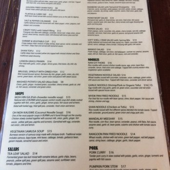 Rangoon Burmese Kitchen - Menu - Burmese Near Me - Honolulu, Hawaii Rangoon Burmese Kitchen - Menu - Burmese Near Me - Honolulu, Hawaii