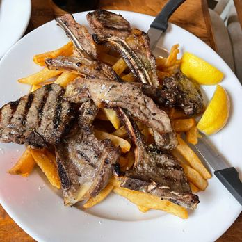 Agnanti - Paidakia me patates tiganites (broiled lamb chops with french fries) - Greek Near Me - Astoria, New York