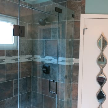 Anything Around The House - Mike N Master Bathroom walk in shower with frameless glass enclosure and door. - Cabinetry Near Me - Austin, Texas