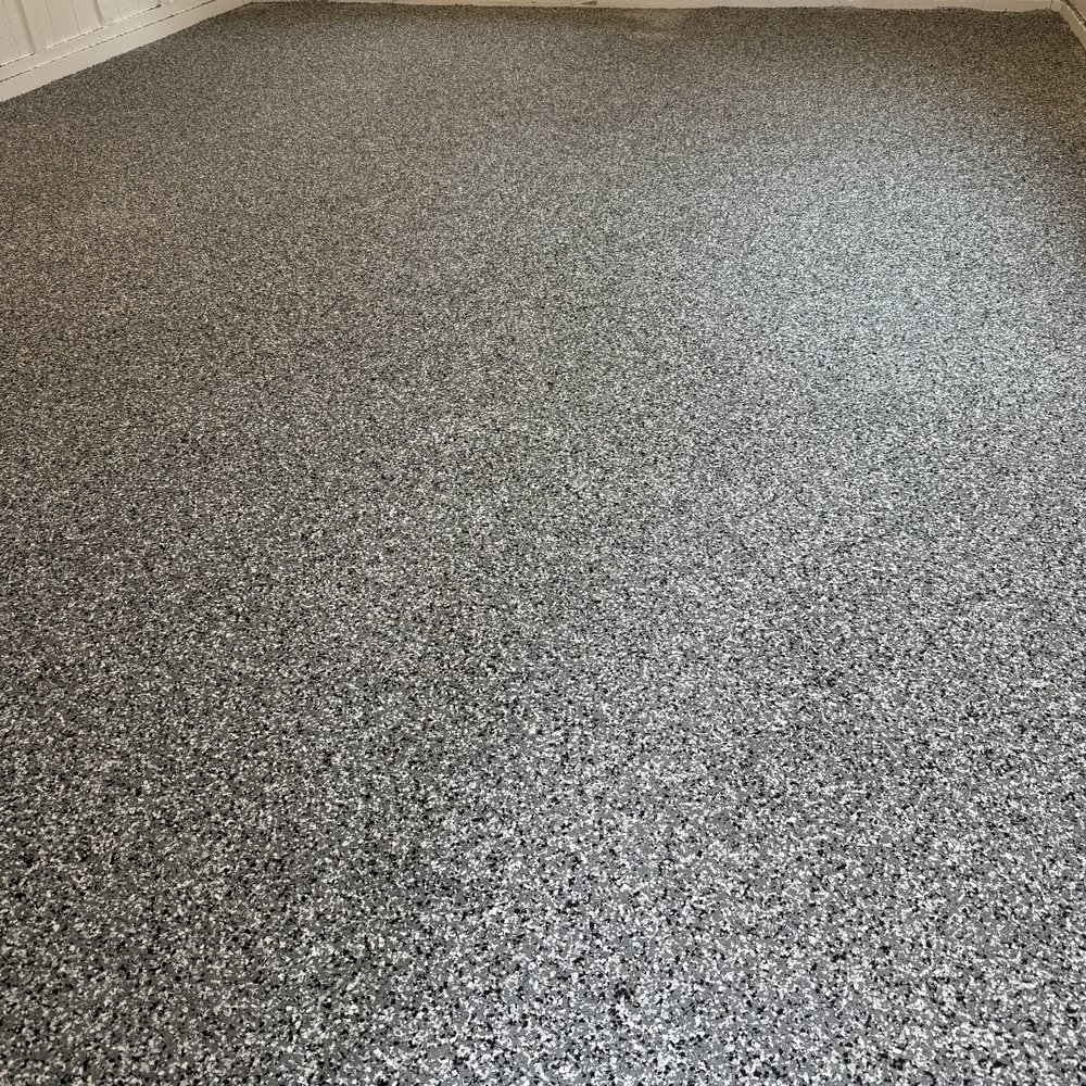 Swayd Epoxy Floors - Flake down before epoxy topcoat - Flooring Near Me - Mount Laurel Township, New Jersey Swayd Epoxy Floors - Flake down before epoxy topcoat - Flooring Near Me - Mount Laurel Township, New Jersey