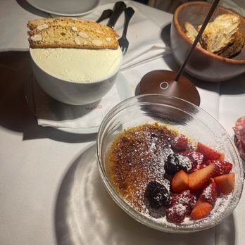 MAMO Restaurant - Crème brulee and chocolate pudding - Italian Near Me - New York, New York MAMO Restaurant - Crème brulee and chocolate pudding - Italian Near Me - New York, New York