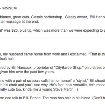 CityBarberShop - yet another non verified review - Barbers Near Me - Eureka, California