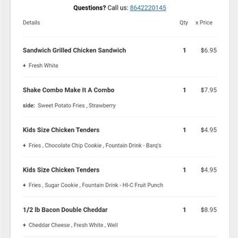 Fuddruckers - My receipt showing what I ordered where's my bacon - Burgers Near Me - Anderson, South Carolina