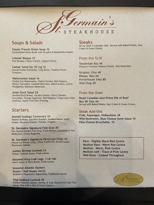 Menu photo 3 St. Germain's Steakhouse Rama, ON