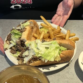 Lincoln Diner - Philly Cheesesteak platter. - Diners Near Me - Gettysburg, Pennsylvania