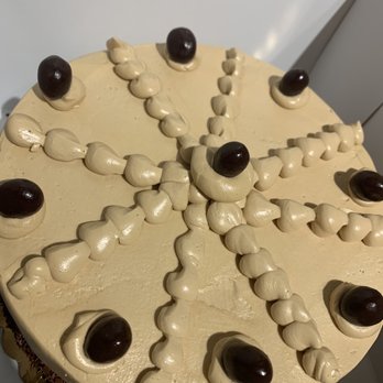 Amphora Bakery - Yellow Mocha Rum Cake I actually received. - Bakeries Near Me - Herndon, Virginia
