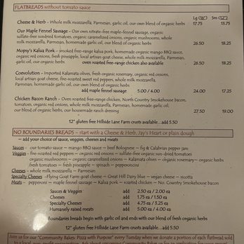 Flatbread Company - Menu (2/3) as of 2/7/26 - Pizza Near Me - Portsmouth, New Hampshire