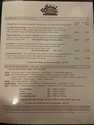 Menu photo 3 Flatbread Company Portsmouth, NH