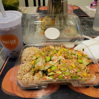 Poké Bar - Taro boba & large bowl - Poke Near Me - Los Angeles, California Poké Bar - Taro boba & large bowl - Poke Near Me - Los Angeles, California