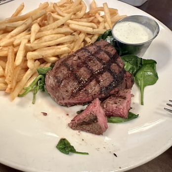 The Steakhouse - Steak (medium rare) & fries - Breakfast & Brunch Near Me - Paso Robles, California The Steakhouse - Steak (medium rare) & fries - Breakfast & Brunch Near Me - Paso Robles, California