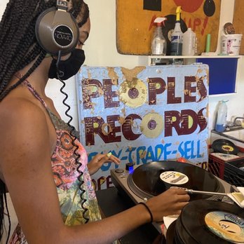 cleo listening to something - likely old school jazz