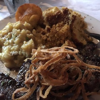 Weidmann's Restaurant - Ribeye with homemade mashed potatoes and corn pudding. Ribeye was tender and flavorful - Steakhouses Near Me - Meridian, Mississippi Weidmann's Restaurant - Ribeye with homemade mashed potatoes and corn pudding. Ribeye was tender and flavorful - Steakhouses Near Me - Meridian, Mississippi