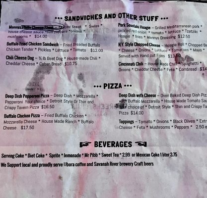 Menu photo 2 Mannys Augusta, GA