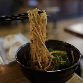 The Rabbit Hole - Sesame Peanut Noodles w/ fried garlic, cucumber, scallions ($9) - Cocktail Bars Near Me - San Francisco, California The Rabbit Hole - Sesame Peanut Noodles w/ fried garlic, cucumber, scallions ($9) - Cocktail Bars Near Me - San Francisco, California