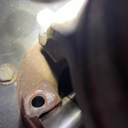 Feldkamps Towing - Bolt hole crushed by larg hammer nessitated replacement of transaxle u-joint yoke.