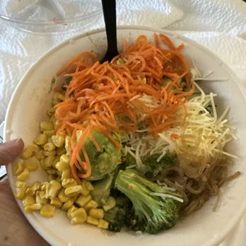 BIBIBOP Asian Grill - This is a make my own bowl, veggie style with noodles and purple rice - Asian Fusion Near Me - Overland Park, Kansas