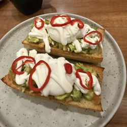 Chop - Avocado toast from the breakfast menu.