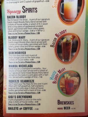 Menu photo 7 Squeeze In Reno, NV