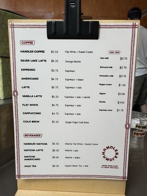 Menu photo 7 Handles Coffee Los Angeles, CA Menu photo 7 Handles Coffee Los Angeles, CA
