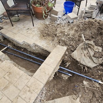 Custom Interlocking Pavers - During the repair - Masonry/Concrete Near Me Custom Interlocking Pavers - During the repair - Masonry/Concrete Near Me