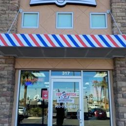 Exterior outside entrance of Top Notch Barbershop - El Centro, California Exterior outside entrance of Top Notch Barbershop - El Centro, California