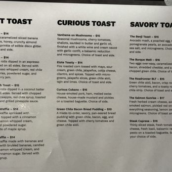 Curious Toast - Menu pg2 - Cafes Near Me - Albuquerque, New Mexico