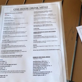 One House Bakery - Drink menu - Bakeries Near Me - Benicia, California One House Bakery - Drink menu - Bakeries Near Me - Benicia, California