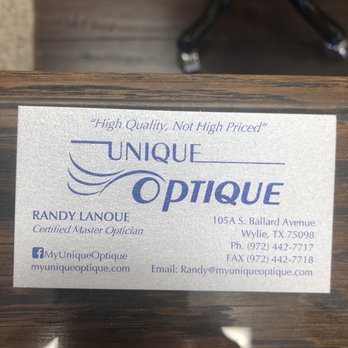 Unique Optique - Eyewear & Opticians Near Me - Wylie, Texas