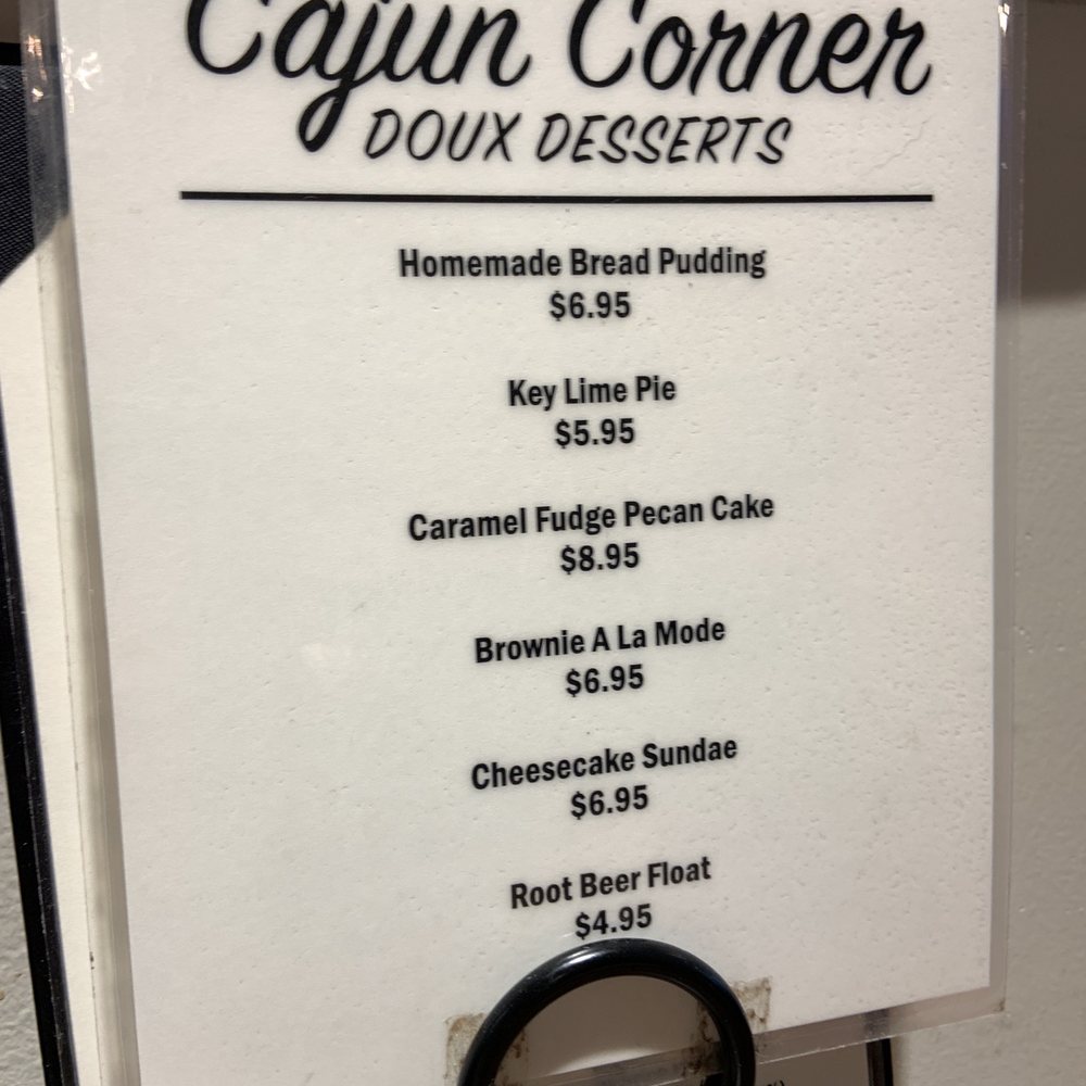 The Cajun Corner On Broad - Dessert menu - New American Near Me - Eufaula, Alabama The Cajun Corner On Broad - Dessert menu - New American Near Me - Eufaula, Alabama