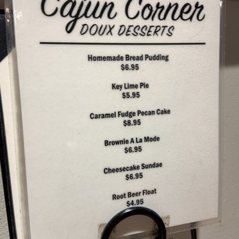 The Cajun Corner On Broad - Dessert menu - New American Near Me - Eufaula, Alabama